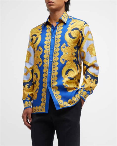 versace men silk shirt sale.